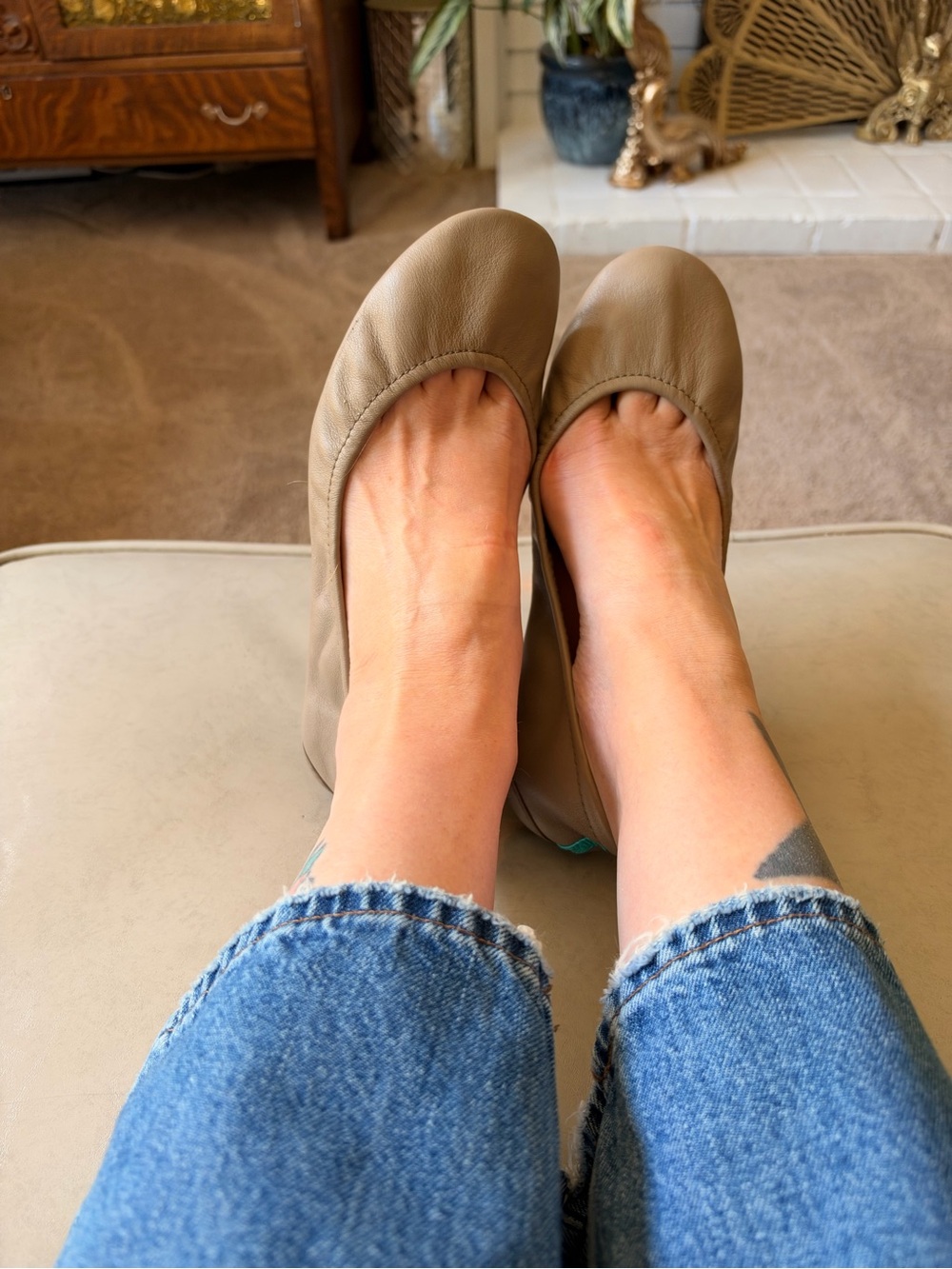Tieks Taupe Ballet Flats